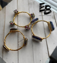 Load image into Gallery viewer, “The Shimmer Stack” 3pc Crystal Bangle Stack
