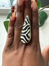 Load image into Gallery viewer, African Brass &amp; Bone Adjustable Rings
