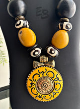 Load image into Gallery viewer, “Sunny Bones” Bone &amp; Brass Statement Necklace
