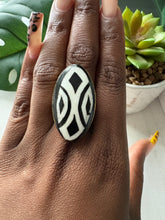 Load image into Gallery viewer, African Brass &amp; Bone Adjustable Rings
