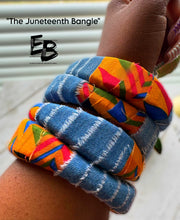 Load image into Gallery viewer, “The Juneteenth Bangle” Ankara Fabric Bangle
