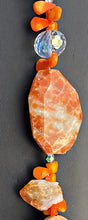 Load image into Gallery viewer, “Autumn Orange” Mixed Agate &amp; Wood Necklace
