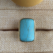 Load image into Gallery viewer, Bone Bead Brass Adjustable Rings
