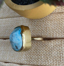 Load image into Gallery viewer, Bone Bead Brass Adjustable Rings
