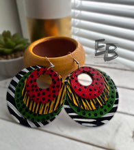 Load image into Gallery viewer, “Culture Cuties” Layered Hand-painted Dangle Earrings
