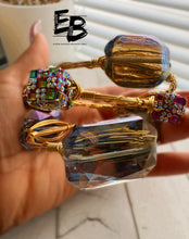 Load image into Gallery viewer, “The Shimmer Stack” 3pc Crystal Bangle Stack
