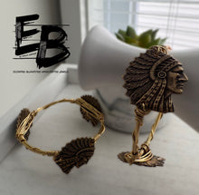 Load image into Gallery viewer, The “Chief” Brass Ox Bangle
