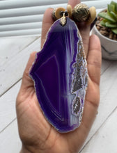 Load image into Gallery viewer, “Brazen Plum” Fine Agate, Stone &amp; Metals Necklace
