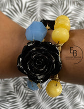 Load image into Gallery viewer, “Can I Call You Rose?” -Black Acrylic Bangle
