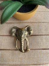 Load image into Gallery viewer, Solid Brass Adjustable Elephant Head Ring
