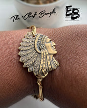 Load image into Gallery viewer, The “Chief” Brass Ox Bangle
