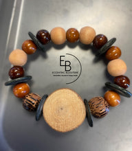 Load image into Gallery viewer, Unisex Raw Wood Stretch Bracelet
