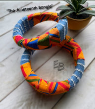 Load image into Gallery viewer, “The Juneteenth Bangle” Ankara Fabric Bangle
