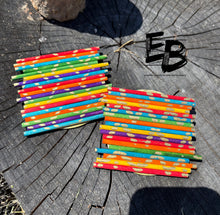 Load image into Gallery viewer, “Over The Fence” Vibrant Dyed Wood Earrings

