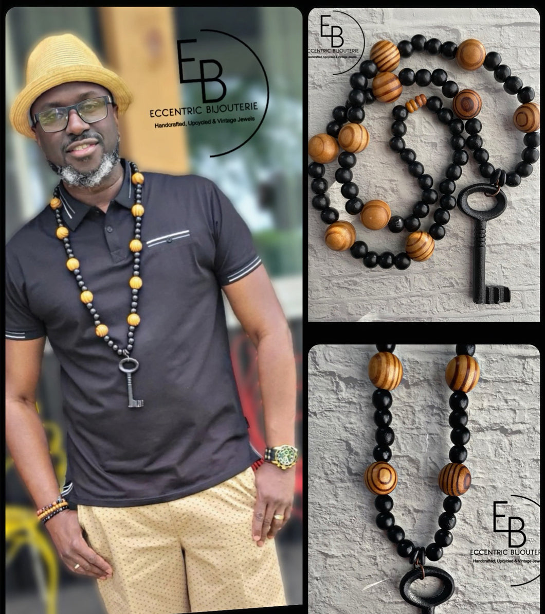 Unisex FREEDOM African Style Wood Necklace