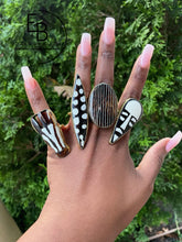 Load image into Gallery viewer, African Brass &amp; Bone Adjustable Rings
