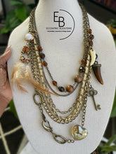 Load image into Gallery viewer, &quot;Rustic Ivory&quot; Signature Junk Jewel Necklace
