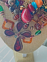 Load image into Gallery viewer, &quot;Warm Autumn&quot; Warm Hues Layered Signature Junk Jewel Necklace
