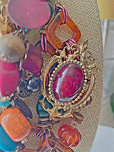 Load image into Gallery viewer, &quot;Warm Autumn&quot; Warm Hues Layered Signature Junk Jewel Necklace
