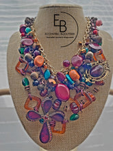 Load image into Gallery viewer, &quot;Warm Autumn&quot; Warm Hues Layered Signature Junk Jewel Necklace
