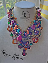 Load image into Gallery viewer, &quot;Warm Autumn&quot; Warm Hues Layered Signature Junk Jewel Necklace
